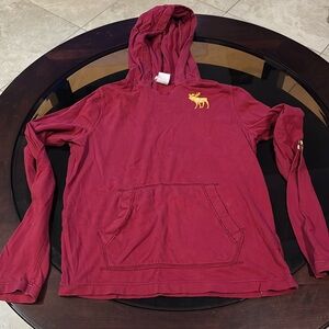 Boys Abercrombie Longsleeve Shirt with hood Red XL